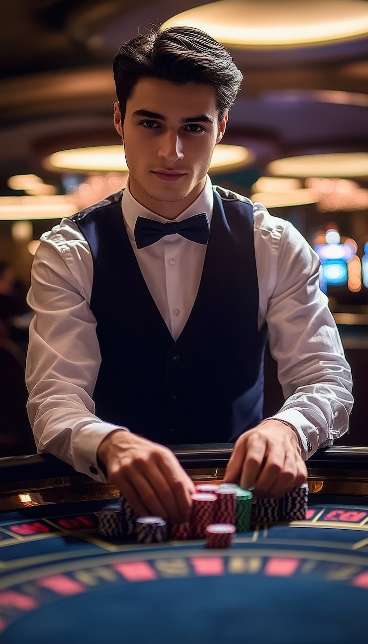 Baccarat live dealer table on robintogel77 showing card dealing and betting interface